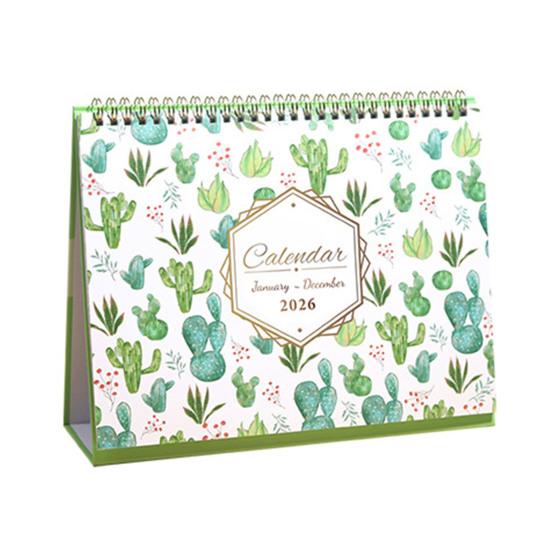 2026 Desk Calendar Standing Flip Desktop Calendar with Twin-Wire Binding Jan 2026 - Dec 2026 12 Monthly Planner for Home Office School