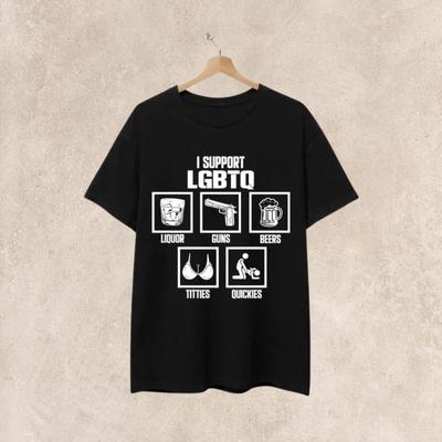 Camiseta Gráfica de Apoyo LGBTQ Camiseta Unisex Divertida de Algodón Moderna Regalo