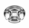 Stainless Steel Divided Plate 5 Compartment Snack Box Reusable Sectioned Food Storage Container for Meal Prep Party Entertaining