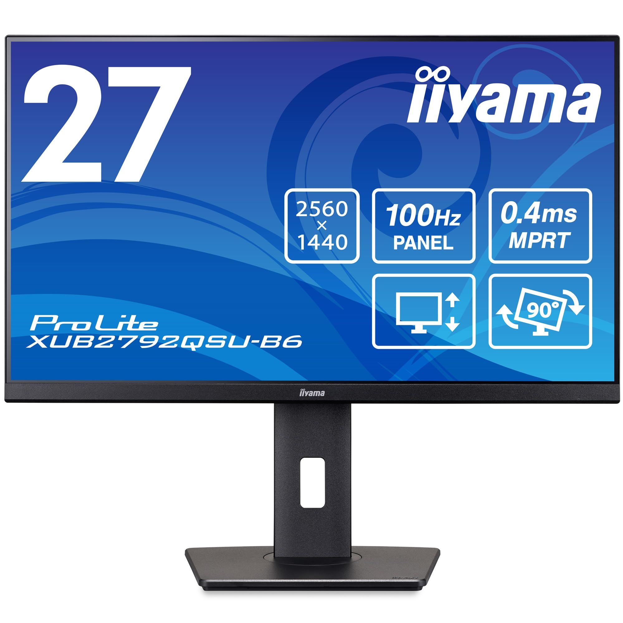 

Mouse computer monitor display iiyama XUB2792QSU-B6 27 inch WQHD IPS method 100Hz 0.4ms HDMI DisplayPort USB hub Height adjustment Angle adjustment