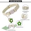 Lovely Corduroy Cat Dog Collar with Bell Flower Adjustable Breakaway Safety Buckle Pet Necklace for Small Medium Dogs Kittens