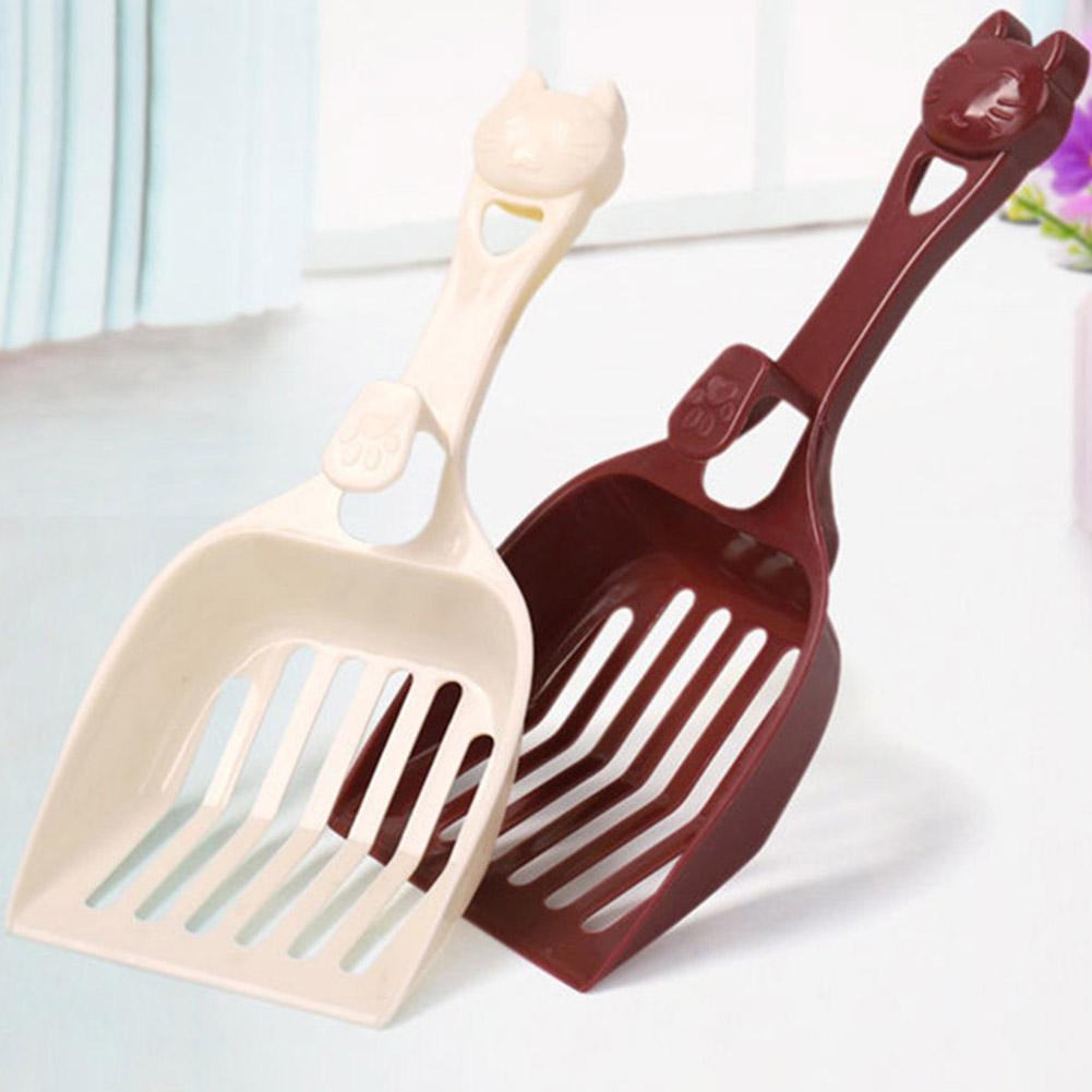 1/2pcs Cat Litter Scoop Plastic Cat Litter Shovel With Base Self Cleaning Litter Box Shovel Kitten Toilet Clean Tools Supplies