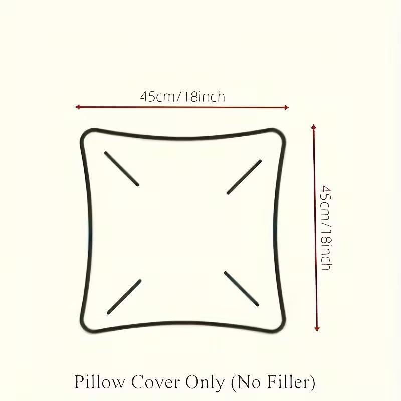 Modern Double-Sided Taffeta Plush Pillow Cover for Autumn/Winter - Sofa & Bedside Waist Support Cushion