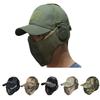 Airsoft Face Guard with Hat Lightweight Breathable Ear Protection Tactical Face Shield