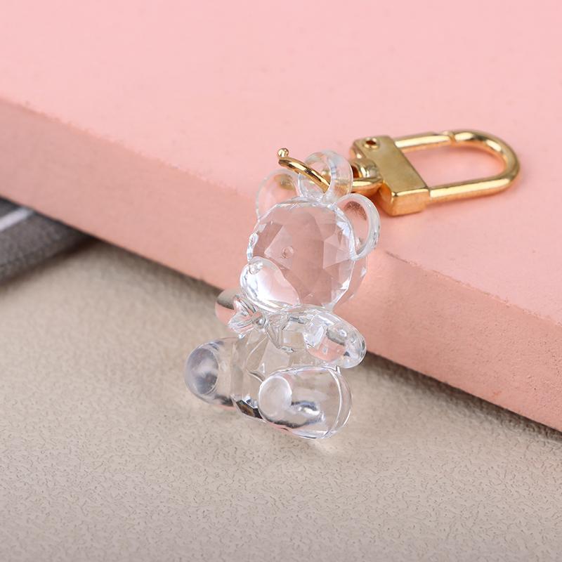 Cute  Bear Keychain Kawaii Airpods Key Chain Accessories Pendant For Clothes Backpack Keyring Phone Charm Couple Gift