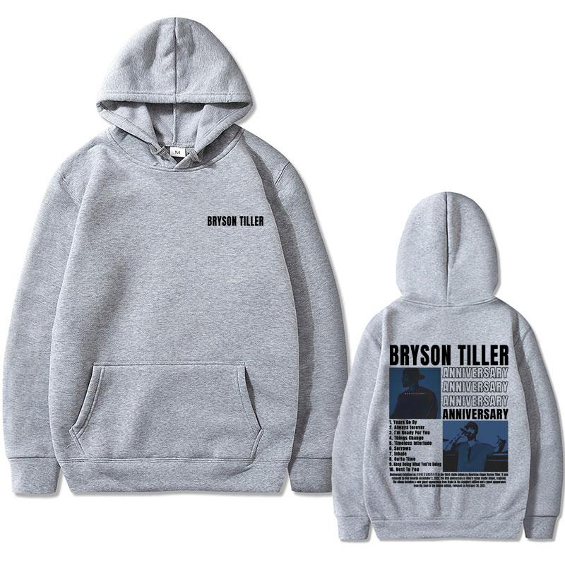 

Rapper Bryson Tiller Men s Casual Vintage Hoodie ANNIVERSARY Graphic Print Sweatshirt Male Hip Hop Streetwear Oversized Hoodies 3XL