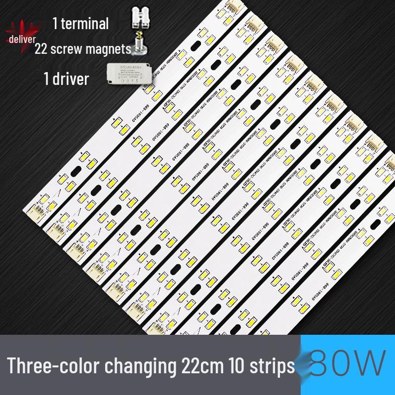 Three-Color LED Strip Light Panel for Living Room Ceiling