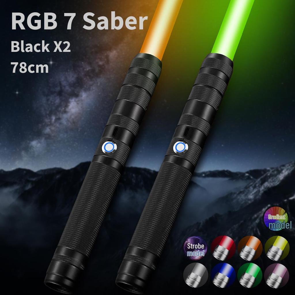 Star Wars RGB lyssabel leketøy - Nybegynnernivå metall lasersverd, Oppladbart, 7-14 farger