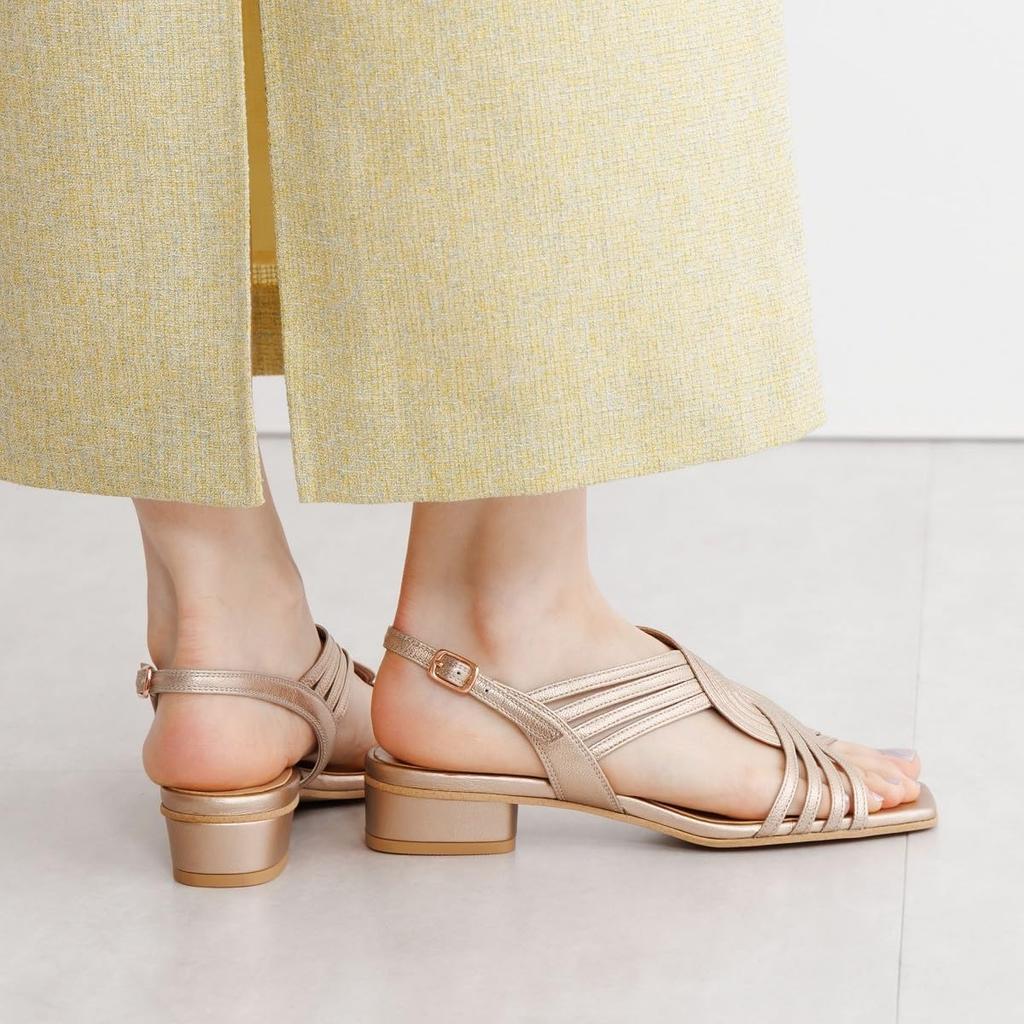 HIMIKO/Himiko/Cross Mesh Low Heel Sandals/651202 Pink 240