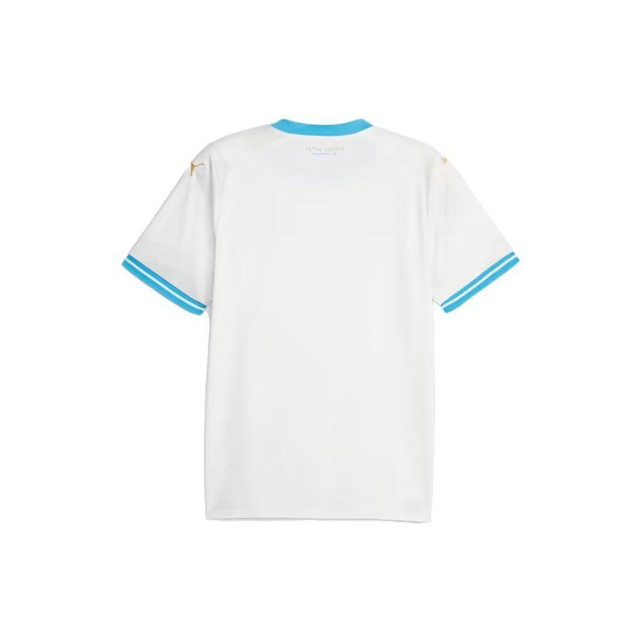 PUMA Olympique De Marseille 23/24 Home Jersey With Stripe Trim And Letter Print Men Tops White 771281-01