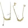 New Broken Ice Five Emperor Coin Wealth Attraction Necklace for Women, Sparkling Exquisite and Versatile New Year's Clavicle Chain