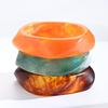 Summer Retro Geometric Acrylic Bracelet for Women - Irregular Wide-Edge Design