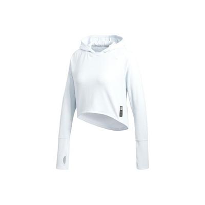 Sports Training Breathable Pullover Short Hoodie for Women, Light Blue
