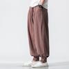 Monk Loose Cotton-Linen Meditation Pants - Hemmed for Spring & Summer