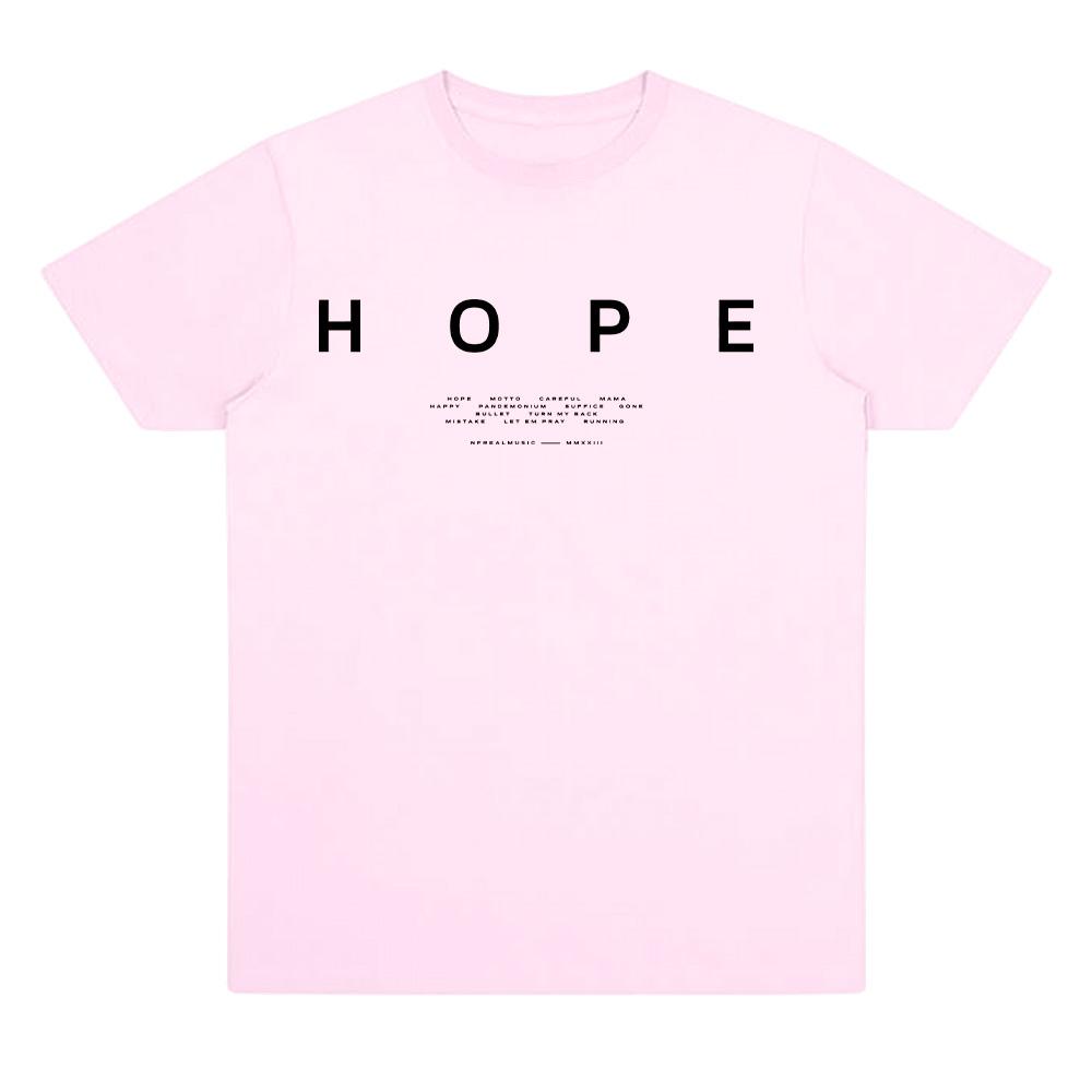 NF Hope Tracklist T-Shirt Cotton Short Sleeved T Shirt Retro Casual Graphic Print Unisex Tee Fashion New Versatile