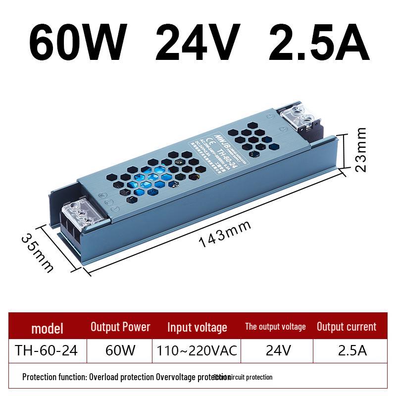 Mingwei Linear Transformer 220V To 24V Power Supply for 12V LED Light Strip