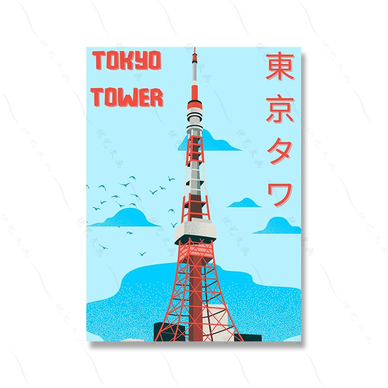 Japan Abstract Landscape Himeji Castle Tokyo Travel Art Canvas Painting Norway Famous Attractions Poster Print Room Home Decor