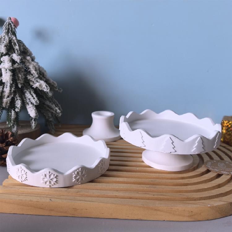 Jul-tema Silikon Hantverksform Bakplåt Livsmedelssäkra Material för Tillverkning av Resin Art Choklad Juldekorationer