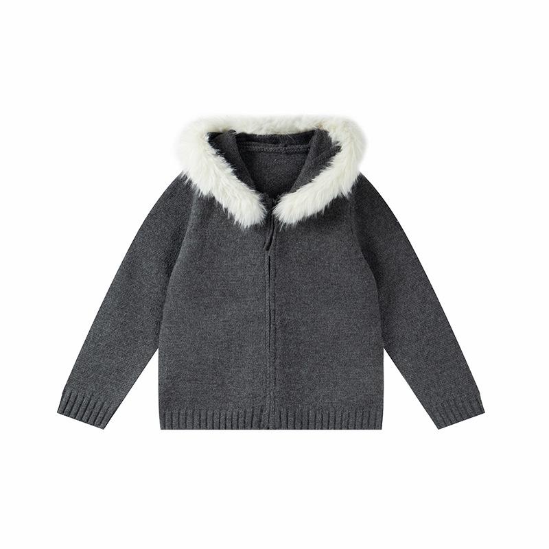 AI Yuan 2025 Winter Plus Size Women's Hooded Sweater with Fur Collar & Dual Zipper, Design MM F701.