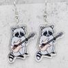 Cute Mushroom Frog Earrings Drop Earrings Acrylic Cartoon Balloon Print Dangle Earrings Ear Dangles Ear Pendant for Girl
