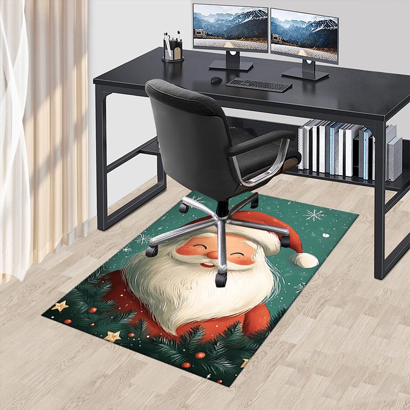 

Christmas Santa Claus Chair Mat - Anime Cartoon Design, Non-Slip Carpet for Office, Home Decor, Living Room, Bedroom, Game Room & Dormitory.R017 60cm by 90cm