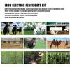 Electric Fence Gate Kit PP Iron 5 Meters Animal Spring Door Accessory With Handle Insulated Nail For Livestock
