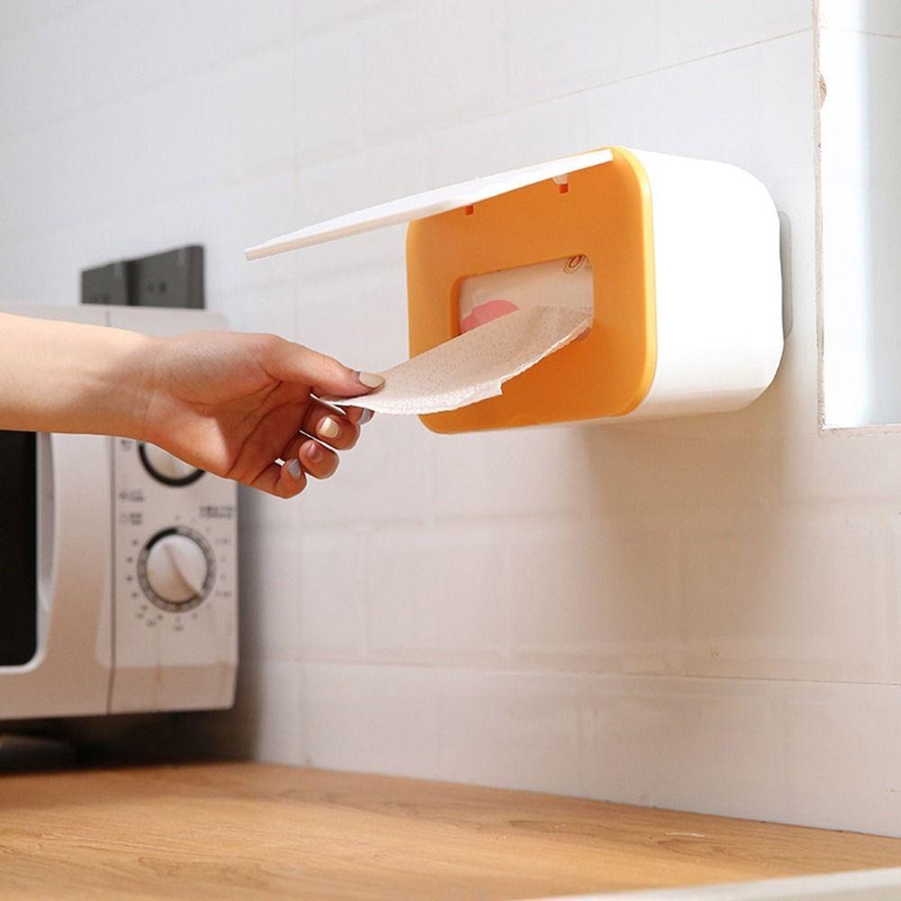 Plastic Dual-purpose Tissue Box Seat Type/Wall Mounted Napkin Holder Wet Wipes Dispenser  for Home