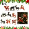2D Acrylic Holiday Ornaments 2Pcs Goat Hanging Ornaments, Winged Pendants, Year of Seasonal Celebration The Auspicious Decorations for Tree,