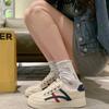 Leather White Shoes Women's Casual Versatile Flat Baseplate Shoes Women's Sports Shoes
