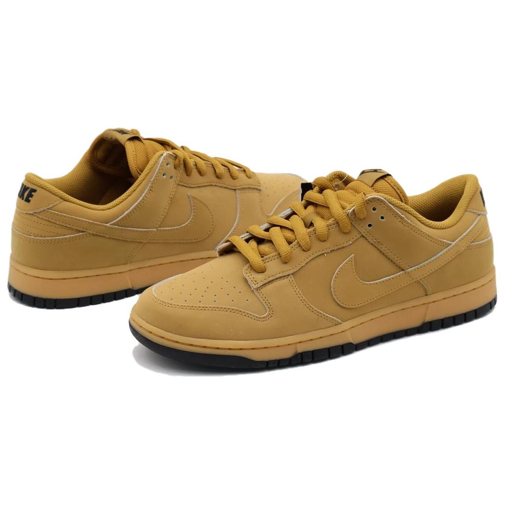 Nike Dunk Low SE Wheat Unisex Sneakers Brown Gum-Yellow Black HQ1932-700
