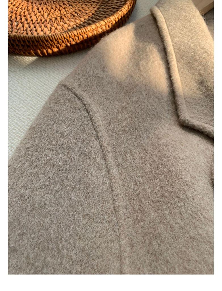 Handmade Italian Notch Lapel Coat – 70% Double-Faced Wool, Premium Quality