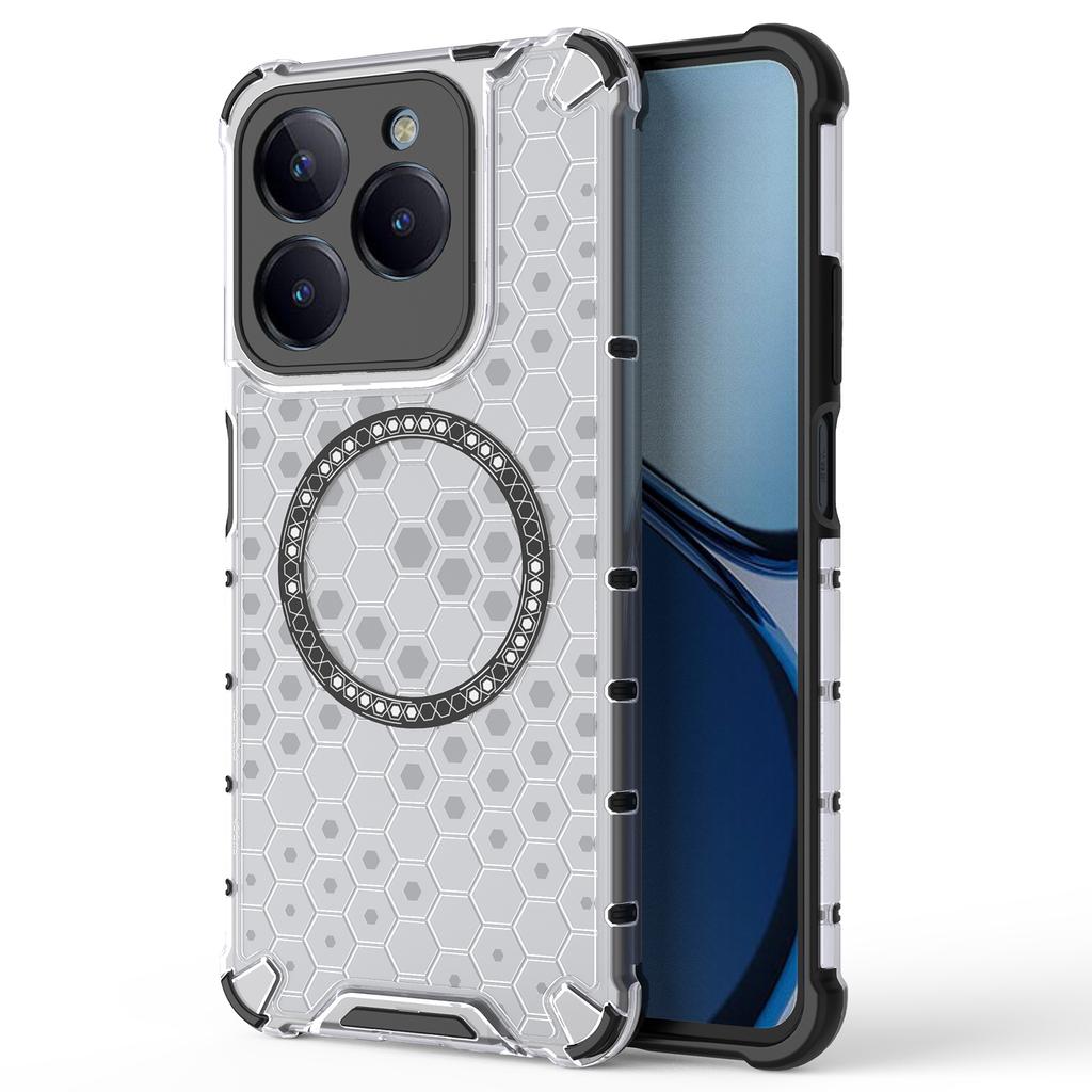 For Realme C61 4G/C63 4G/Narzo N63 4G Magnetic Case TPU+PC Honeycomb Phone Cover