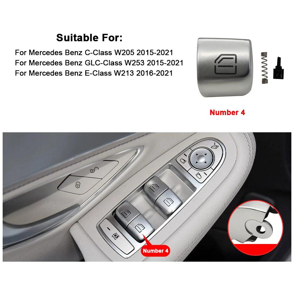2059056800 2059056811 for Mercedes Benz W205 W253 W213 W222 C E Class GLC 4 Door Saloon Power Driver Door Window Switch Repair Button with Spring