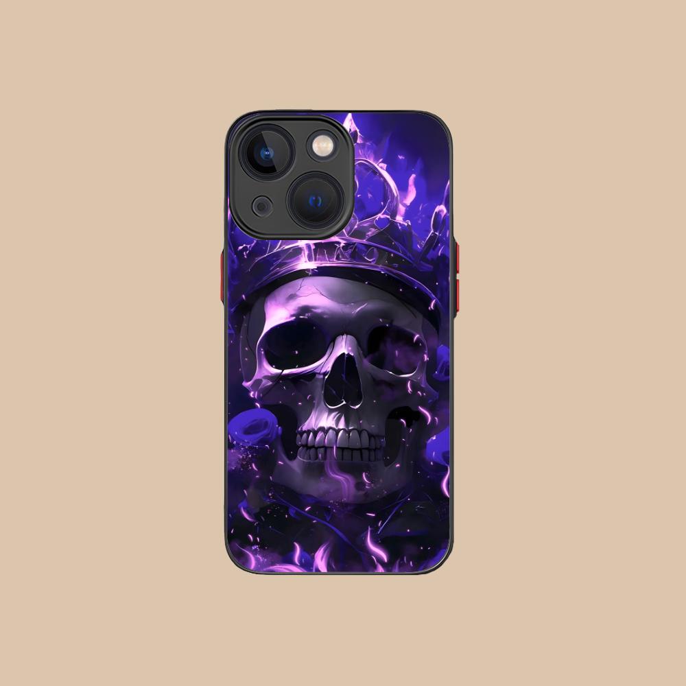 Silver Skull Silicone Mobile Phone Case for iPhone 17 16 15 14 13 12 11 X XR XS Air Pro Max Plus Mini Colorful Cover