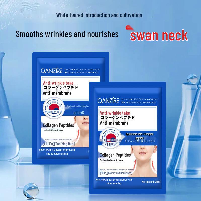 Oryginalna Maska na Szyję z Kolagenem Peptydowym: Przeciwzmarszczkowy, Nawilżający, Nawilżający, Ujędrniający, Redukuje zmarszczki na szyi