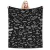 Galaxy Sunglasses  Flannel Blanket Winter  Soft Durable Throw Blanket for Girls Boys Chair Graphic Bedspread Sofa Bed Cover