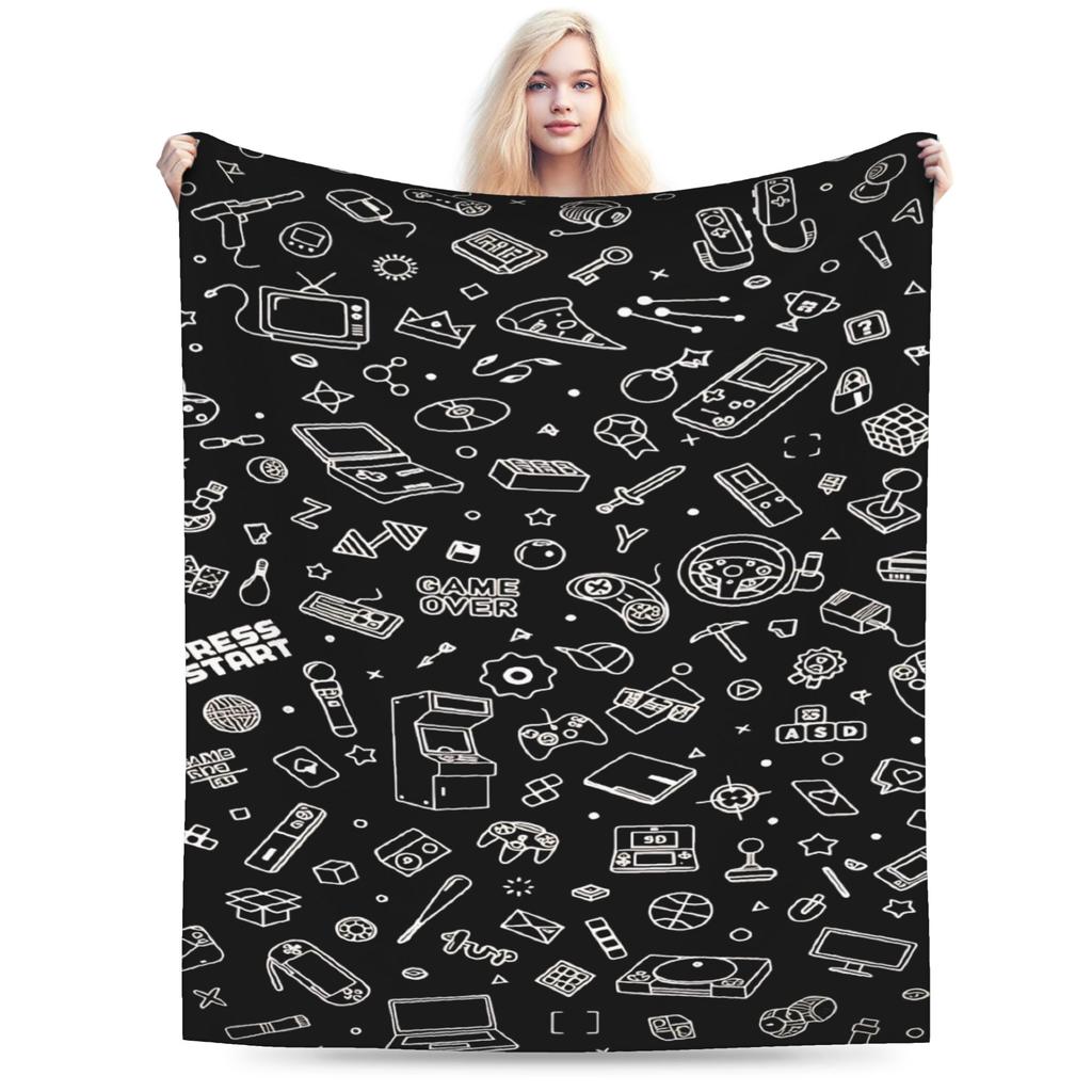 Galaxy Sunglasses  Flannel Blanket Winter  Soft Durable Throw Blanket for Girls Boys Chair Graphic Bedspread Sofa Bed Cover