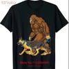 Bigfoot German Shepherd Dog Walk Funny Sasquatch Lovers Men T Shirt Size S 5XL Vintage Washed Casual Versatile Stretched Homme
