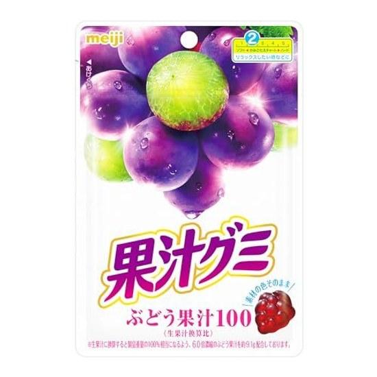 Meiji Gummy Fruit Juice Grape 54g10 bags FoodBeveragesAlcohol