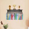 Sturdy Metal Medal Display Rack Wall Mounted Hanger Organizer for Race Running Awards Home Living Room Decor