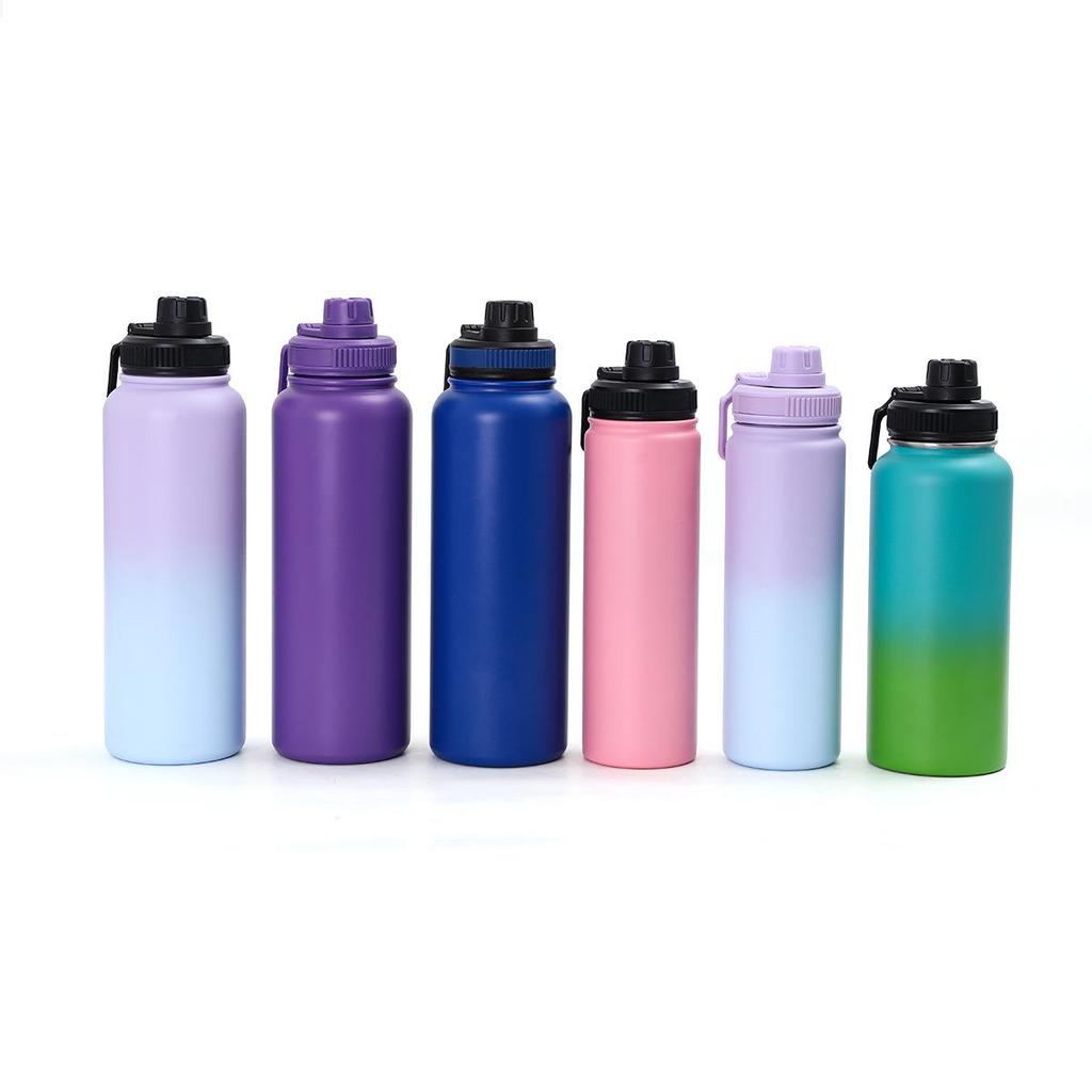 Amerikanischer Stil 304 Edelstahl Vakuumisolierte Thermoskanne – doppelwandig, großes Fassungsvermögen, Wasserflasche für Outdoor-Sportarten.
