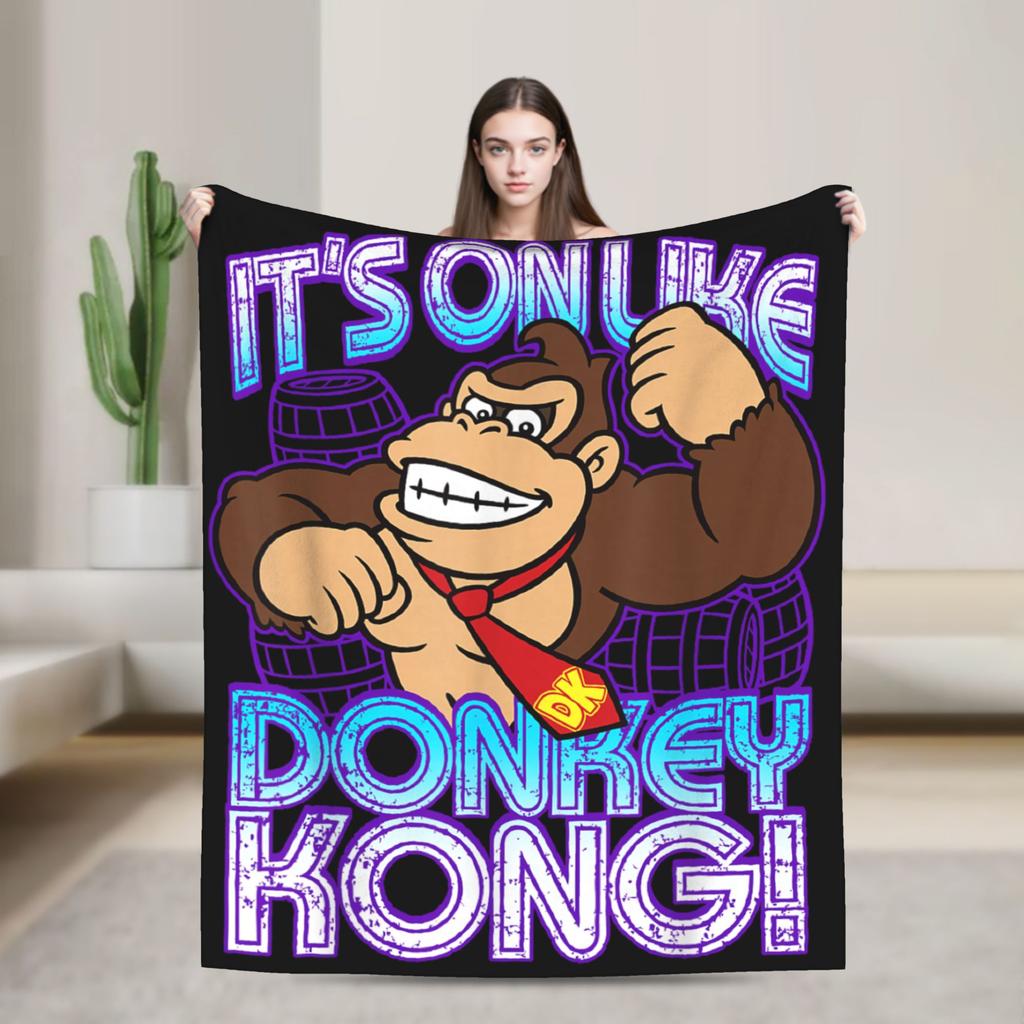 Donkey Kong Spiel Decken Flanell Super Warme Überwurfdecke für Bettdecke Sommer