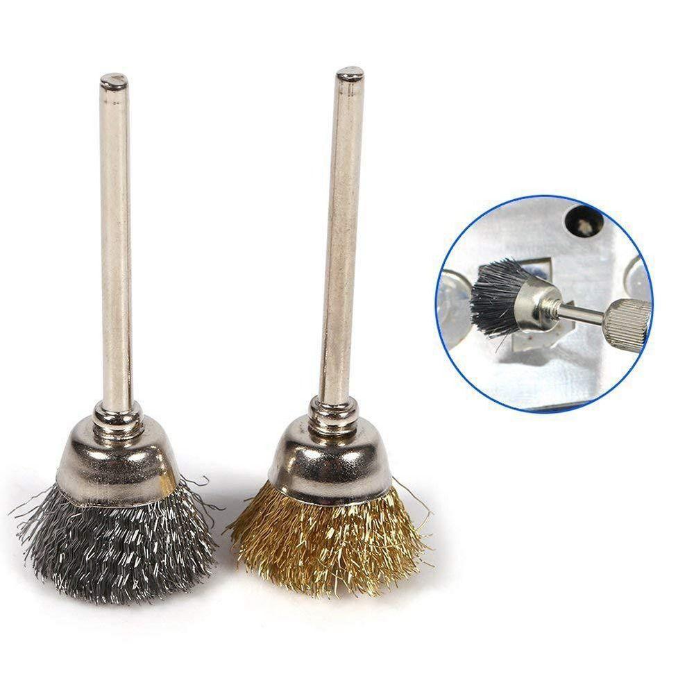 Accessories Electric Rotary Tools Wire Wheel Polishing Grinding Brass Brush Kit Buffing Sanding