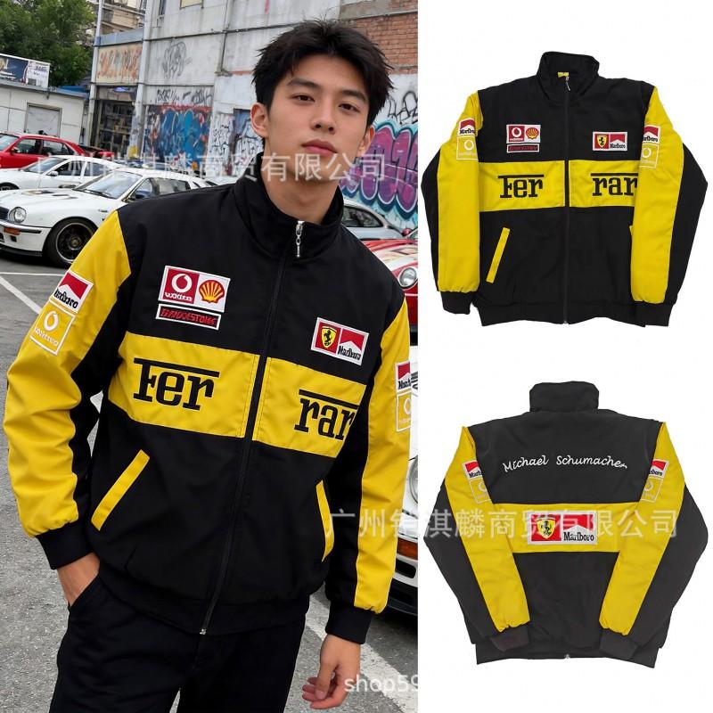 Gruba Bawełniana Haftowana Kurtka Motocyklowa Unisex Ciepła Odzież Wierzchnia Sporty Rowerowe
