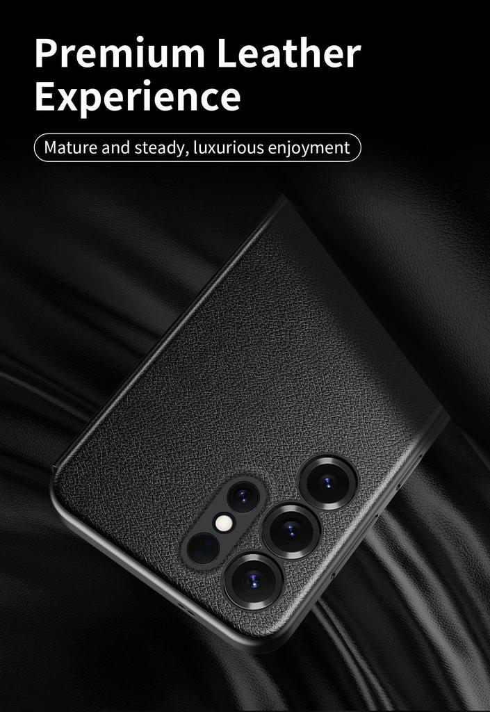 Samsung S26 Ultra Leather Phone Case with Smart Sleep Window and Full Coverage Anti-fall Protection