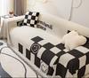 Chenille Sofa Cover Cloth Towel Nordic Geometric Pattern Hair Blanket Sofa Cover Universal Sofa Cushion