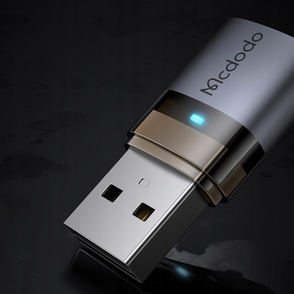 Mcdodo Adapter Przejściówka Usb-A 3.0 Do Usb-C Na Usb Typ C 3A 5Gb Otg Led