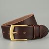 Belt Men'S Leather Pin Buckle First Layer Real Cowhide Retro Men'S Belt Youth Handmade Versatile Casual Jeans Belt