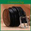 Men Genuine Stylish Leather Belt With Square Alloy Buckle For Daily Wear Office