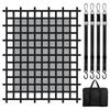 Cargo Net, 96 In X 81 In, Heavy Duty Truck Cargo Net for Truck Bed, 4 Adjustable Straps with Carabiners & S-Hooks